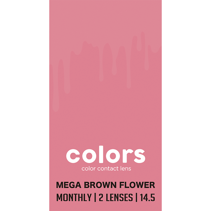 カラーズ(1箱2枚入)メガブラウンフラワー