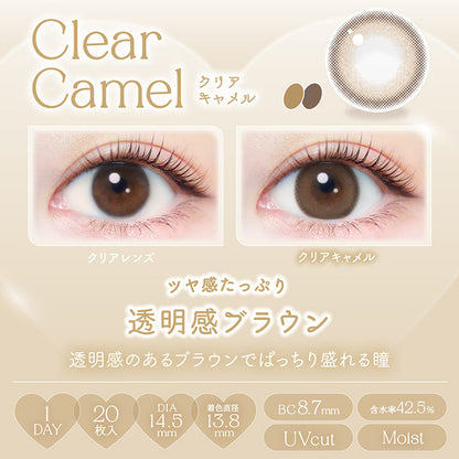 エバーカラーワンデー ナチュラル（1箱20枚入）クリアキャメル
