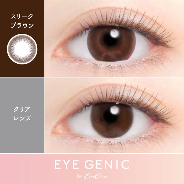 アイジェニック（度なし：1箱2枚入）スリークブラウン